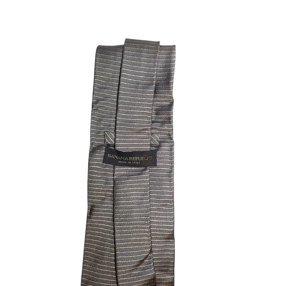 BANANA REPUBLIC‎ 100% Silk Tie Men's  Geometric Stain Resistant Preppy Slim